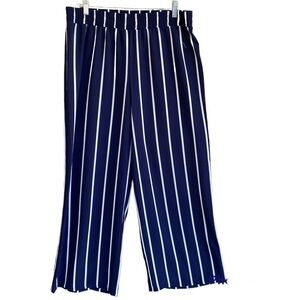 Navy Striped Palazzo Pants Apt 9 Size Large
